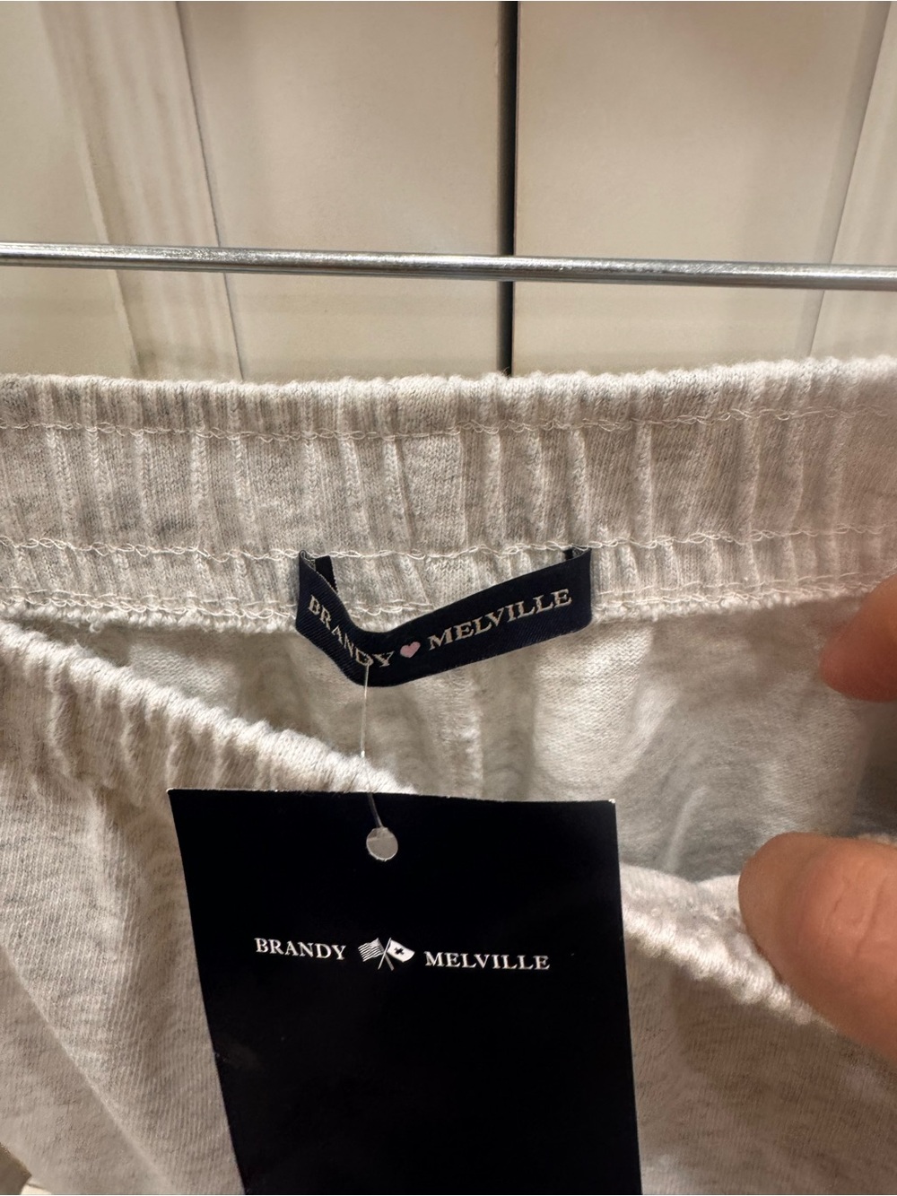 Brandy Melville Light Heather Gray 'Naples' Lounge Shorts - Picture 2 of 2